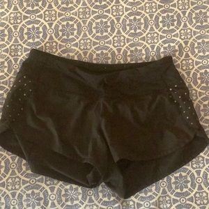 Black Lulu shorts.